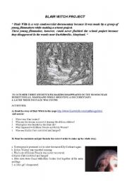 English Worksheet: Blair Witch Project