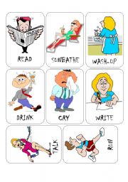 English Worksheet: The Great Verb Game - Cards 2