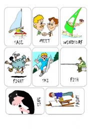 English Worksheet: The Great Verb Game - Cards 3