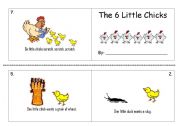English Worksheet: 6 Little Chicks Mini Book