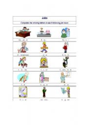 English Worksheet: Jobs