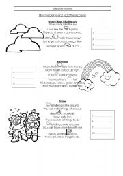 English Worksheet: Weather poems