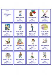 English Worksheet: Game - Jobs