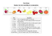 English Worksheet: Fruit