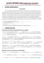 English Worksheet: General revision for elementary students.