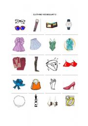 English worksheet: Clothing vocabulary 2