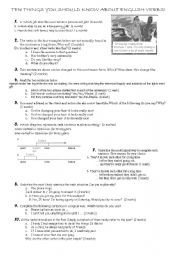 English Worksheet: tenses
