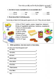 English Worksheet: Food and containers