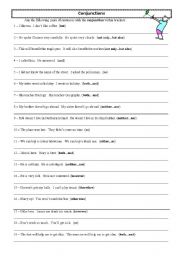 English Worksheet: Connectors