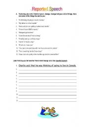 English Worksheet: Reported Speech