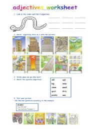 Adjectives worksheet