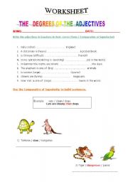 English worksheet: Adjectives