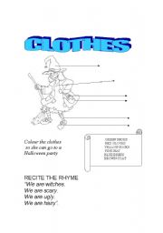 English Worksheet: HALOWEEN CLOTHES