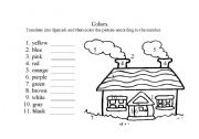 English Worksheet: colors