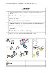 English Worksheet: Serving a tea