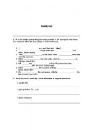 English Worksheet: English Test