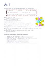 English Worksheet: As  ...if