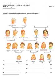 English Worksheet: Home & Family