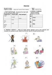 English Worksheet: practice review