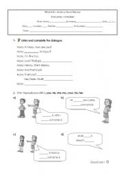 English Worksheet: personal pronouns