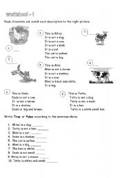 English Worksheet: Read & match 