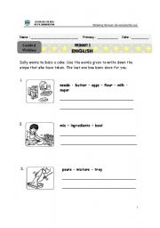 English Worksheet: Guided writing