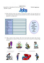 English Worksheet: Jobs