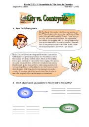 English Worksheet: City vs. Countryside