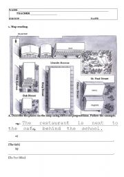 English Worksheet: Prepositions & directions