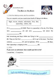 English Worksheet: Men on the Moon