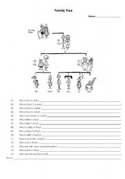 English Worksheet: Family Tree