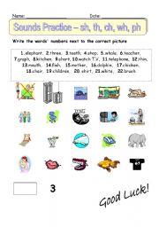 English Worksheet: sound practice - part 1