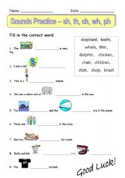 English Worksheet: sound practice - part 2