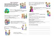 English Worksheet: The Family