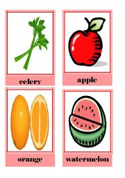 English Worksheet: Food Flash Cards