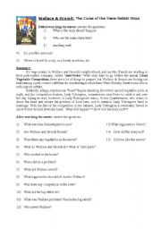 English Worksheet: Wallace & Gromit: The Curse of the Were-Rabbit Ships