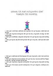 English Worksheet: Monster