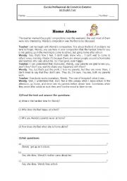 English Worksheet: written test