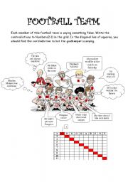 English Worksheet: Football Team