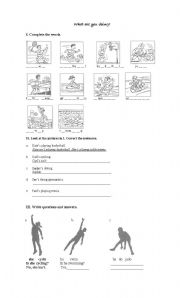 English Worksheet: What are you doing?