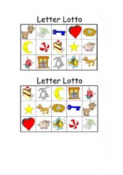 English Worksheet: Letter lotto playing mats