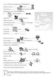 English Worksheet: Lucy in the sky with diamonds