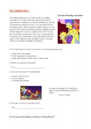 English Worksheet: the simpsons