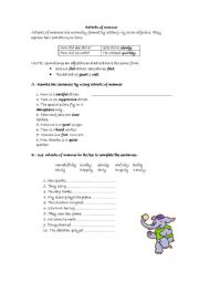 English Worksheet: adverb of manner