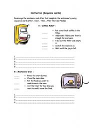 English Worksheet: Instruction