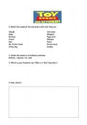 English Worksheet: Toy Story