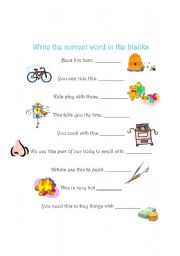 English Worksheet: Vocabulary