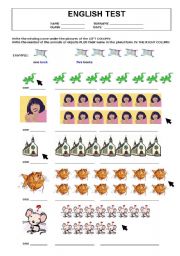 English Worksheet: plural nouns test