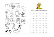 English Worksheet: Clothes Vocabulary Worksheet #2