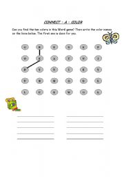 English Worksheet: Find colors